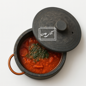 قابلمه سنگی رویال با دسته مسی